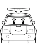 Robocar Poli kleurplaat 8